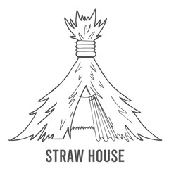 Coloring page for preschool children. Learn numbers for kindergartens and schools. Educational game. Vector illustration