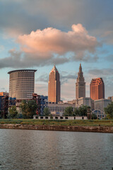 Fototapeta na wymiar Cleveland Ohio Skyline