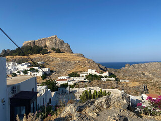 view of village on island