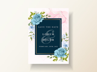 elegant floral watercolor wedding invitation