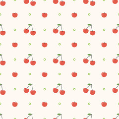 cherry seamless pattern vector template