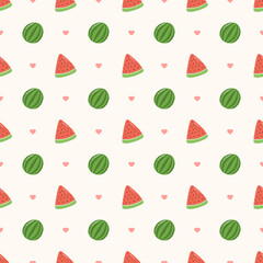 watermelon seamless pattern vector template