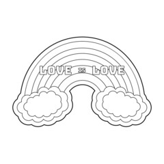 Isolated pride rainbow icon with lgbt colors Vector