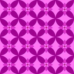 four rows of pink flowers arranged in a row