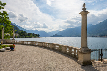 The Como lake seen from the city of Bellagio, and surrounding areas. Beautiful, romantic place with...
