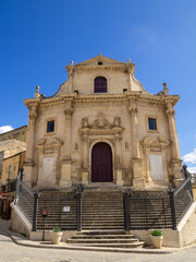 Fototapeta premium Facade of the Chiesa delle Santissime Anime del Purgatorio, Ragusa Ibla