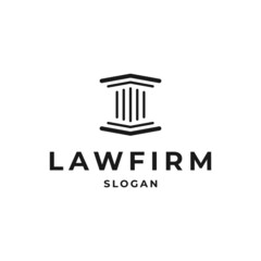 Pillar icon design. Creative pillar logo design related to attorney, law firm, lawyers, building, architect or university