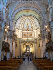 Fototapeta na wymiar Sant'Ignazio church interior, Scicli