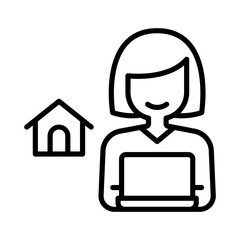 Work from home icon