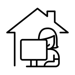 Work from home icon