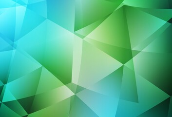 Light Blue, Green vector polygonal template.