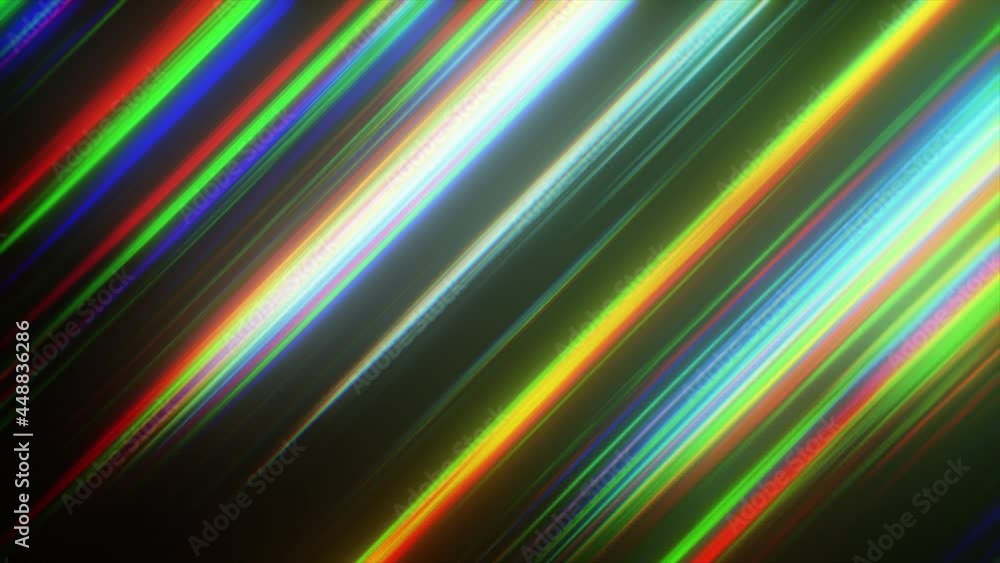 Poster abstract fractal neon background of bright lines. glowing stripes. 3d animation of a seamless loop