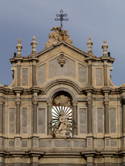Saint Agatha's niche in the facade of Catania Cathedral