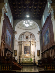 Obraz premium High altar and choir of the Cathedral of Syracuse