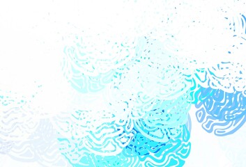 Light BLUE vector template with chaotic shapes.