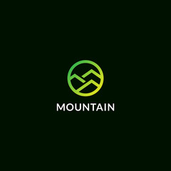 line art mountain logo vector design. logo template