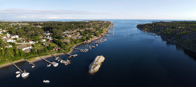 Aerial view Hvasser coastline