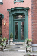 Historic home with green door
