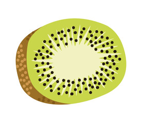 fresh kiwi half fruit