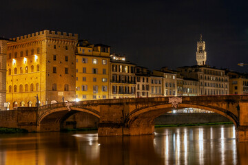 Fototapeta na wymiar Ponte Santa Trinita bridge in Florence