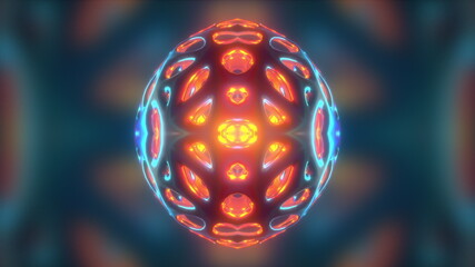 Geometric polygons with 3d render gradient. Futuristic stairs with dynamic movement and wave textures. Rough curves in artistic creative design. Blurred volumetric lines with bend