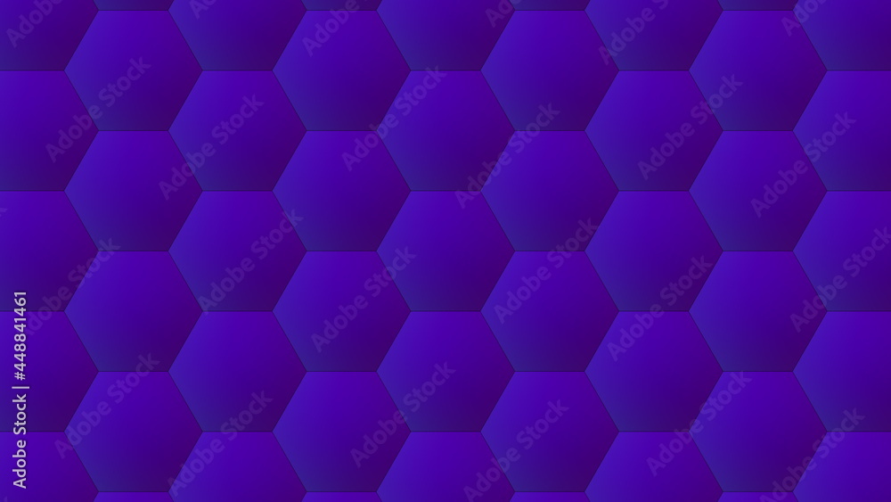 Aufkleber geometric honeycomb with 3d render structure. decorative hexagon in futuristic lines with simple orn