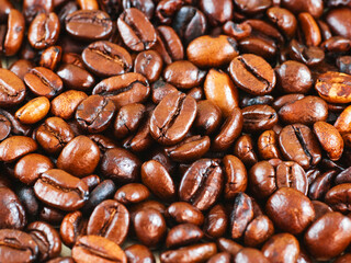 Roasted coffee beans background