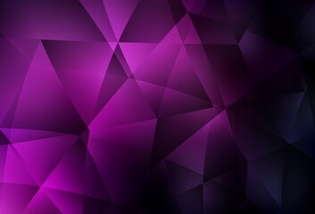 Fototapeta premium Dark Pink vector abstract polygonal pattern.