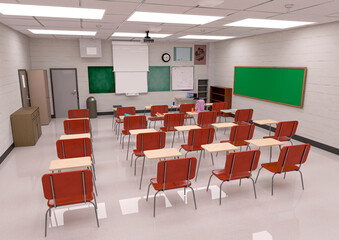 classroom scene background full view