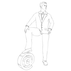 E-Mail @-Zeichen Newsletter Chat Geschäftsmann - P2