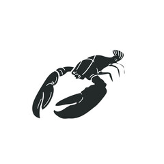 Lobster Icon Silhouette Illustration. Crustacean Animal Vector Graphic Pictogram Symbol Clip Art. Doodle Sketch Black Sign.