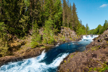 waterfall in the mountains