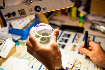 Production of lenses for spectacles for vision in optics on modern equipment