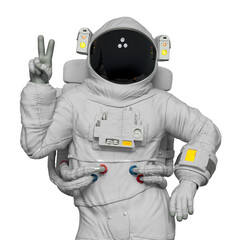 astronaut is sending some peace and love © DM7