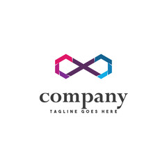 Colorful infinity Logo Design Template