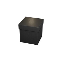 black paper box isolated on white. 3d render