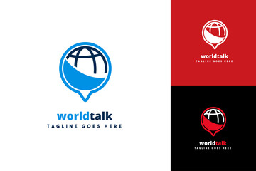 World Talk logo symbol designs