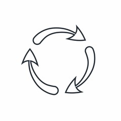 Change of events. Vector linear icon isolated on white background.