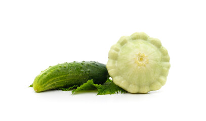 One squash with cucumber.