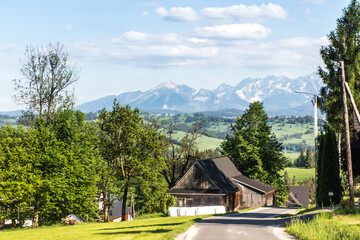 Fototapeta na wymiar View of the Tatra Mountains from Bansk Wyzna