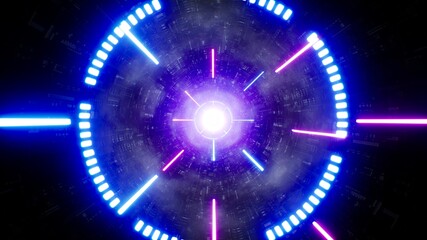 VJ Space Neon Light Laser Beam Tunnel