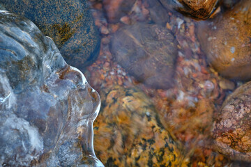 water and rocks and ice