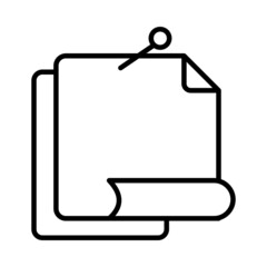 Note Vector Line Icon Design