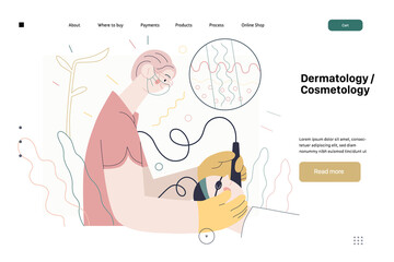 Dermatology, cosmetology - medical insurance web page template