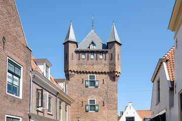 Fototapeta na wymiar The city gate called Dijkpoort in Hattem, Gelderland Province, The Netherlands