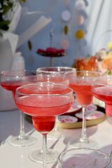 glass of champagne in the party