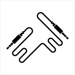Audio Cable Icon, Plug Wire