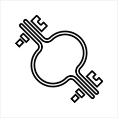 Pipe Clamp Icon, Pipe Holder