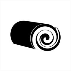 Roll Icon, Mat, Rug, Carpet Or Paper Roll Icon Of Anything,