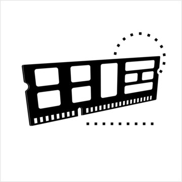 black ram memory module icon clip art preview
